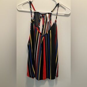 Multi color stripe tank top